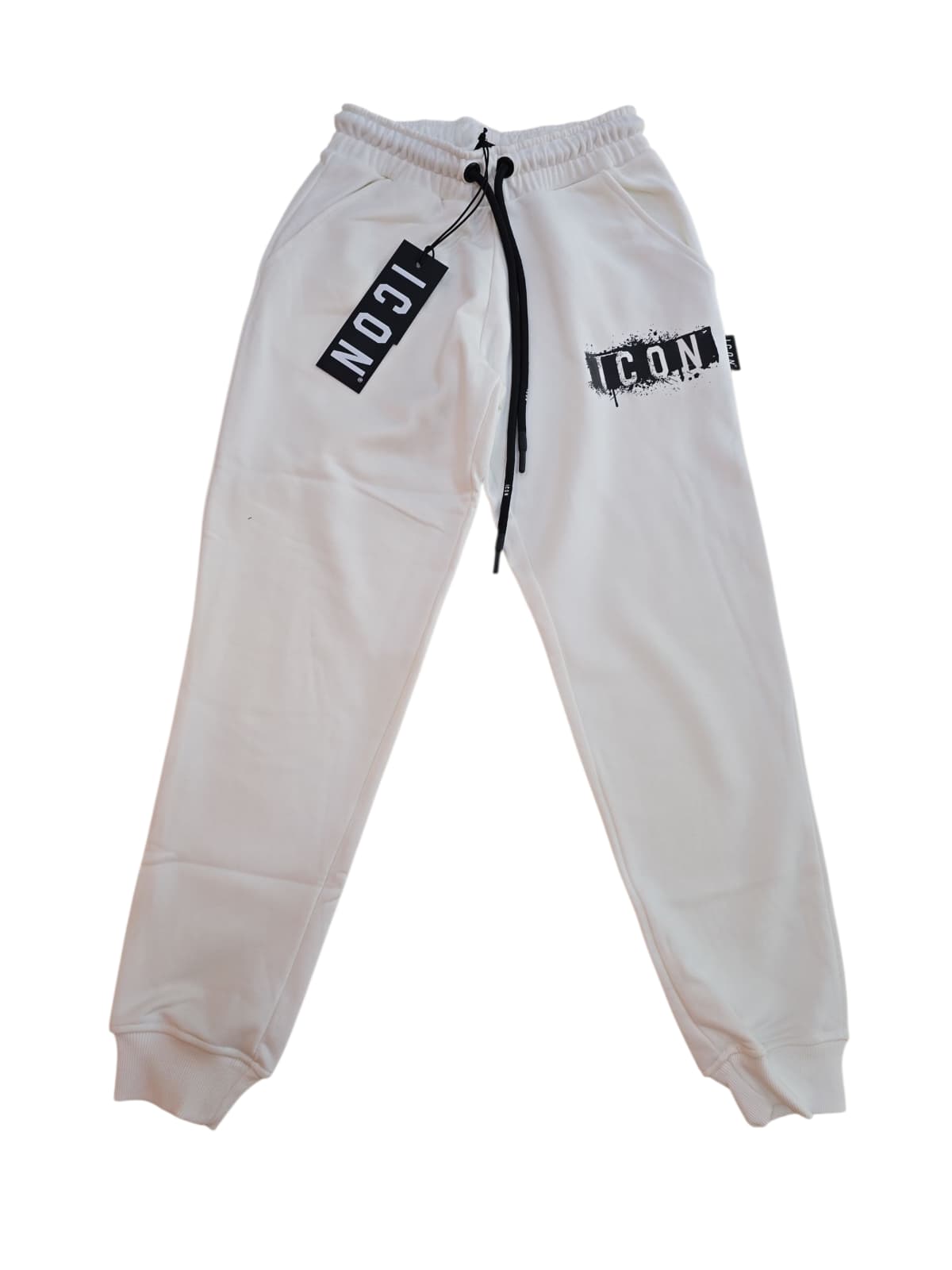 Tuta ICON garazata Uomo Logo colature bianco