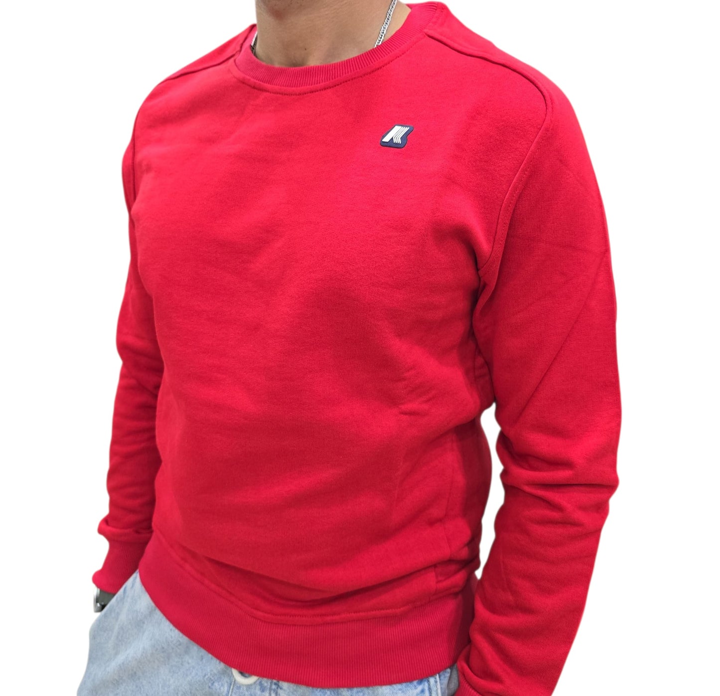 Felpa K-Way girocollo rossa