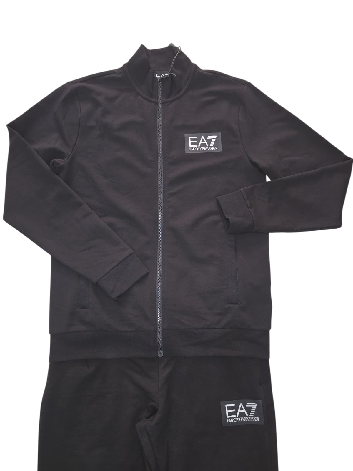 Tuta Emporio Armani nera logo lato cuore EA7