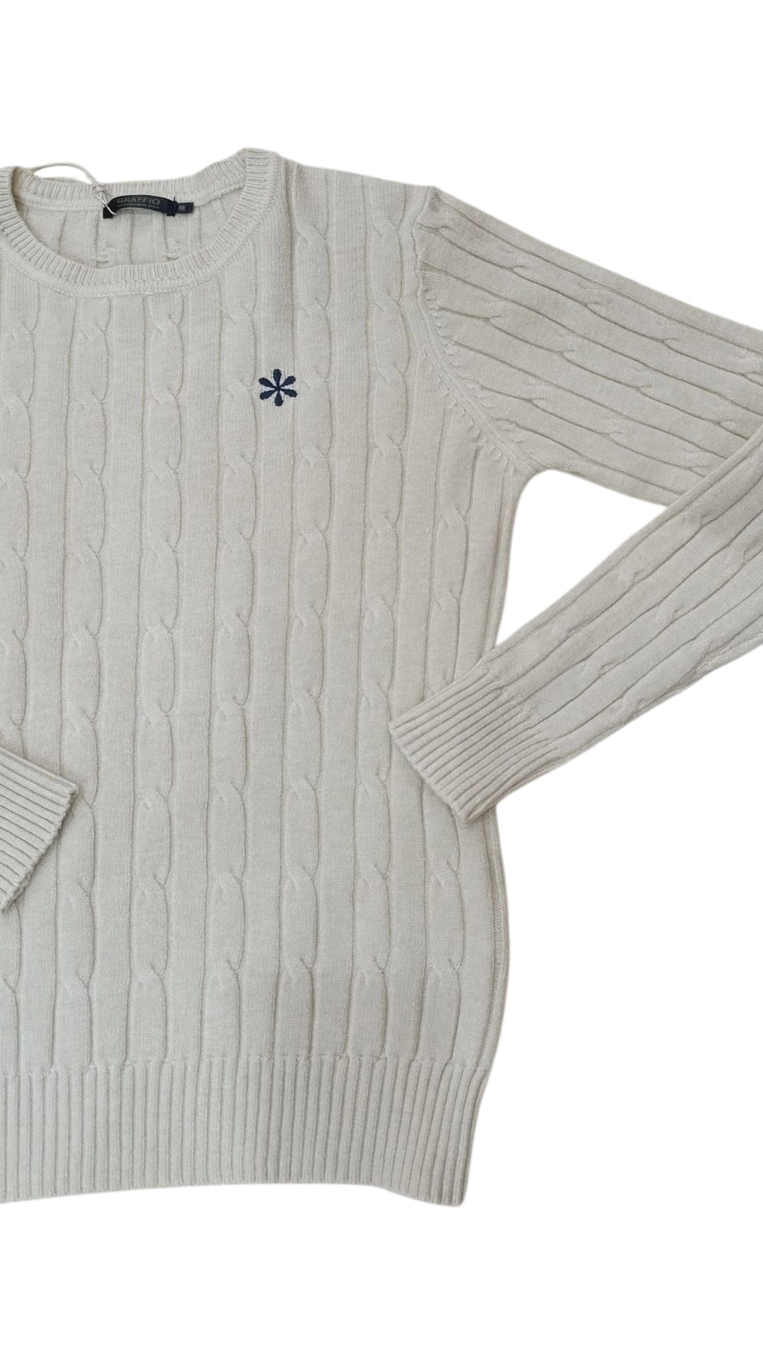 Maglione Graffio Girocollo Panna