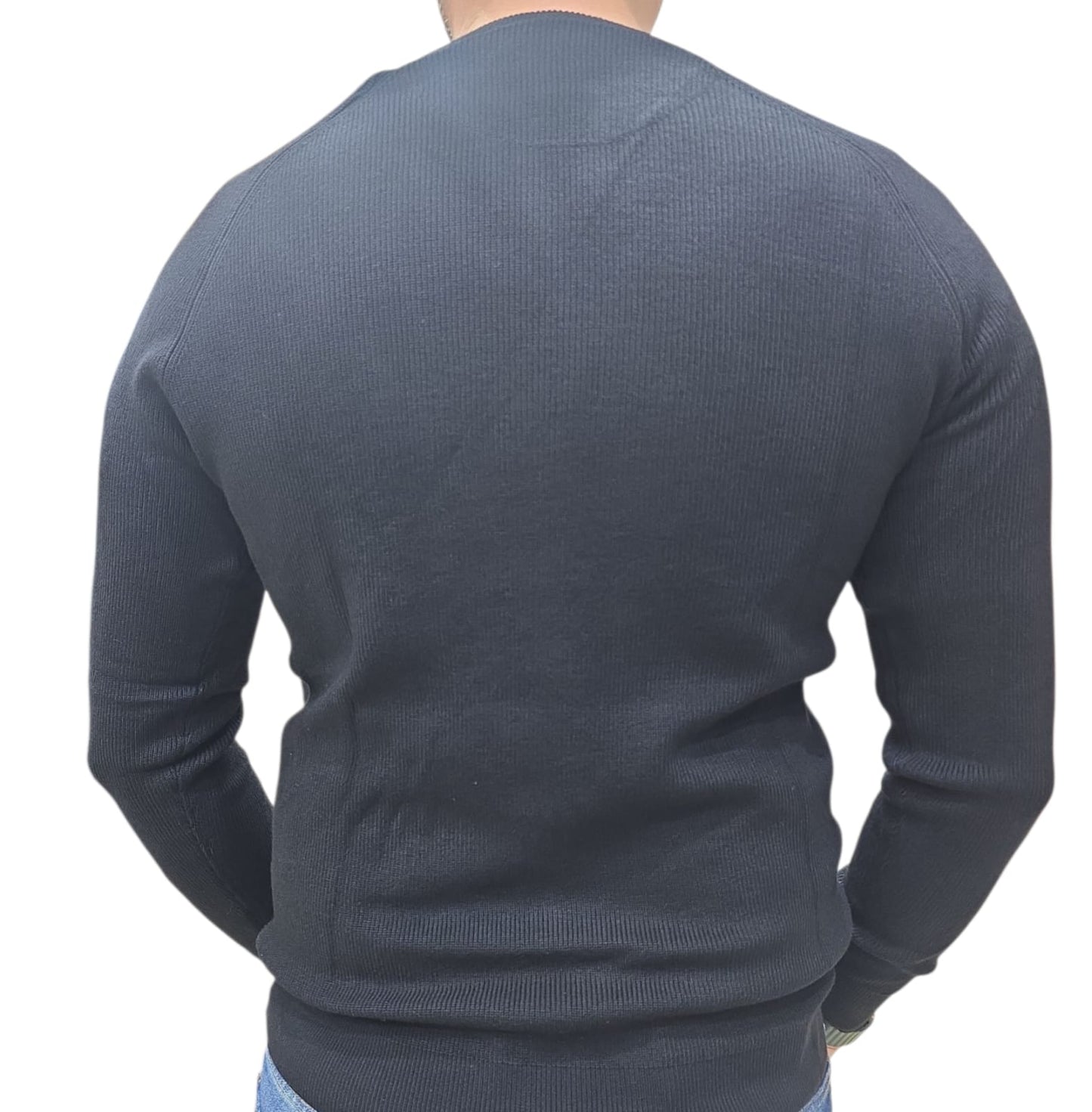 Maglioncino OVER/D Paricollom raglan costa blu