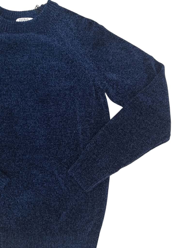 Maglione Over/D in ciniglia Blu