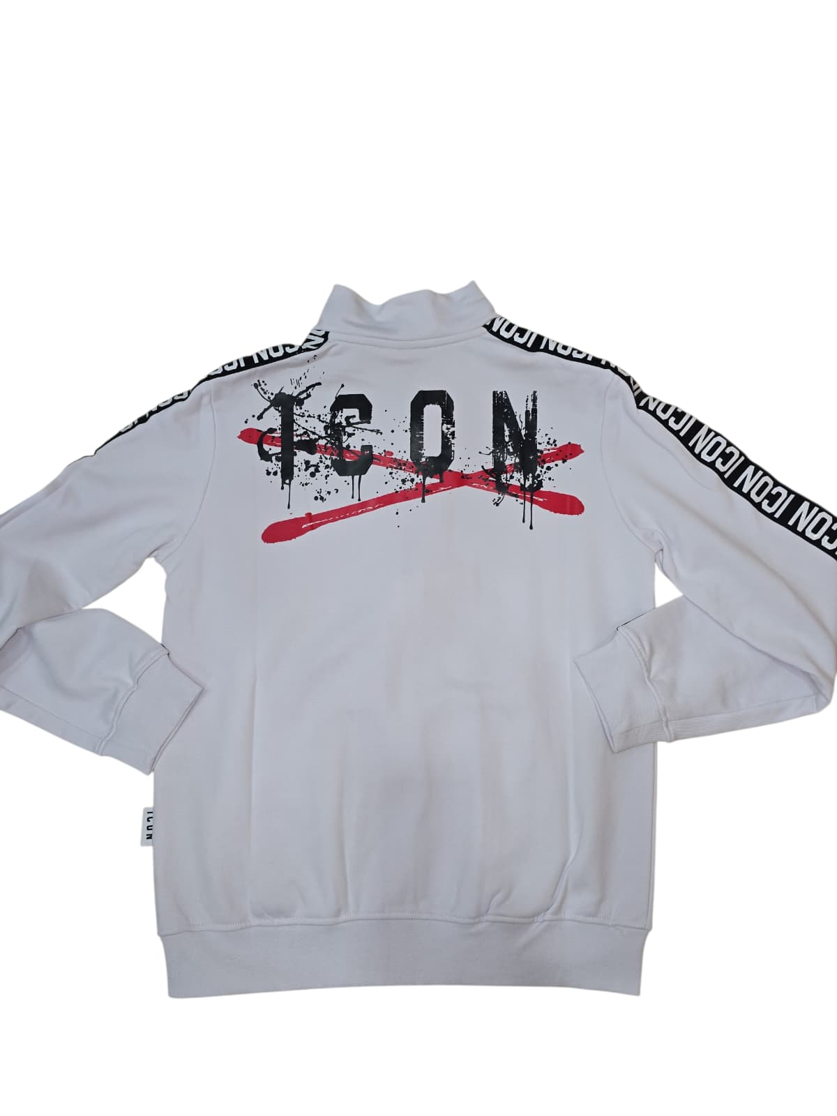Felpa ICON C/GRO con zip logo piccolo a X