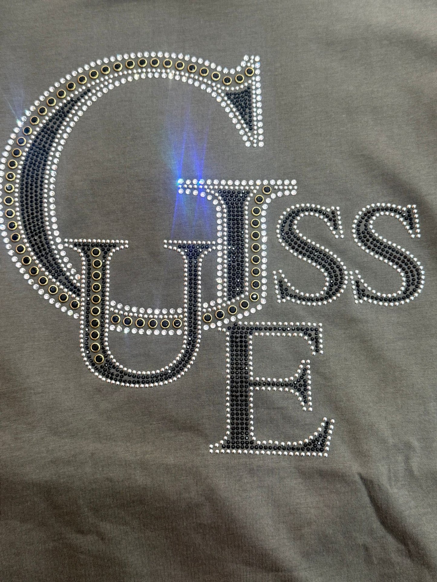 T-shirt Guess maxi logo in strass z14