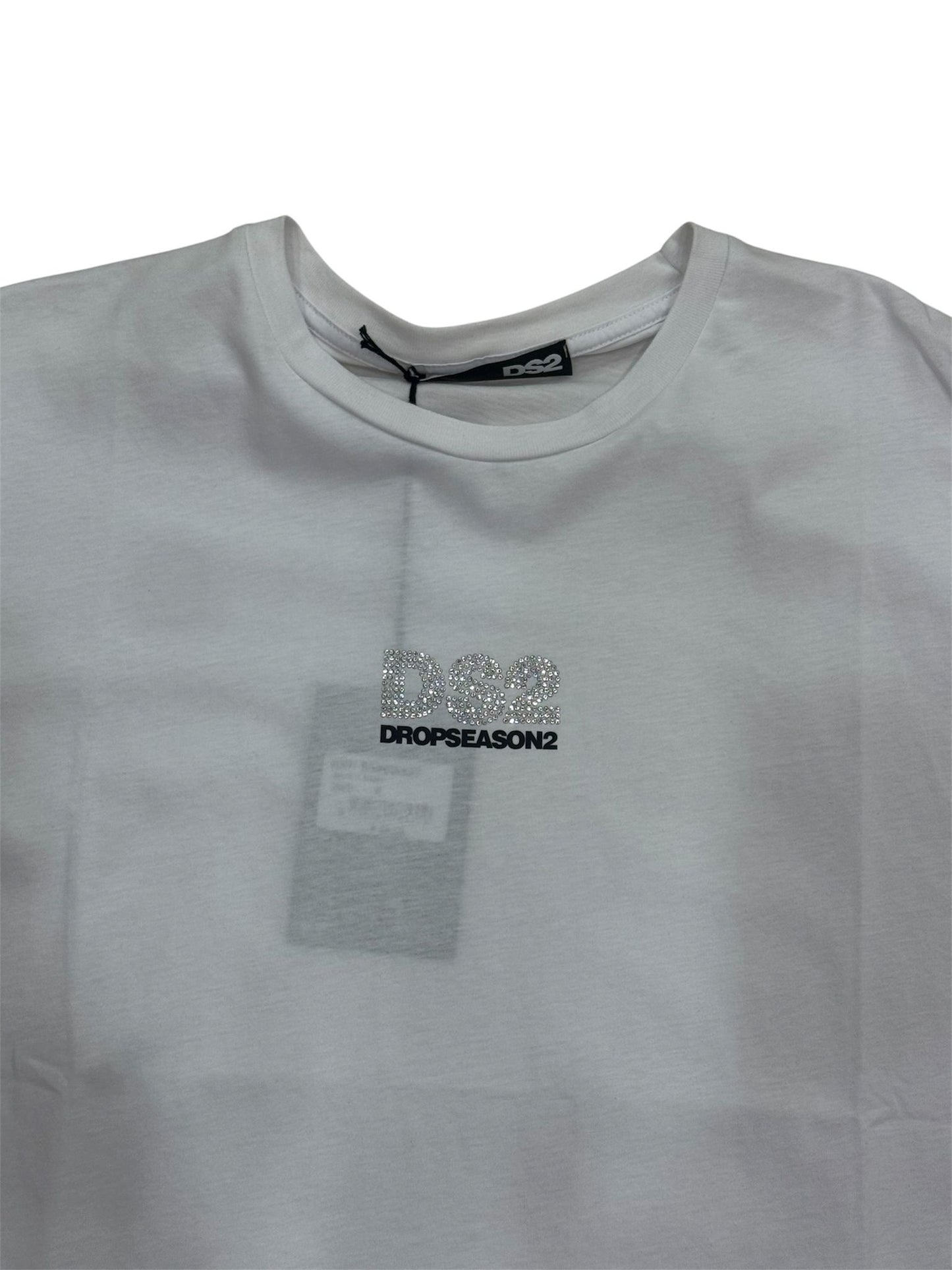 Maxi t-shirt donna DS2 con logo strassato 527