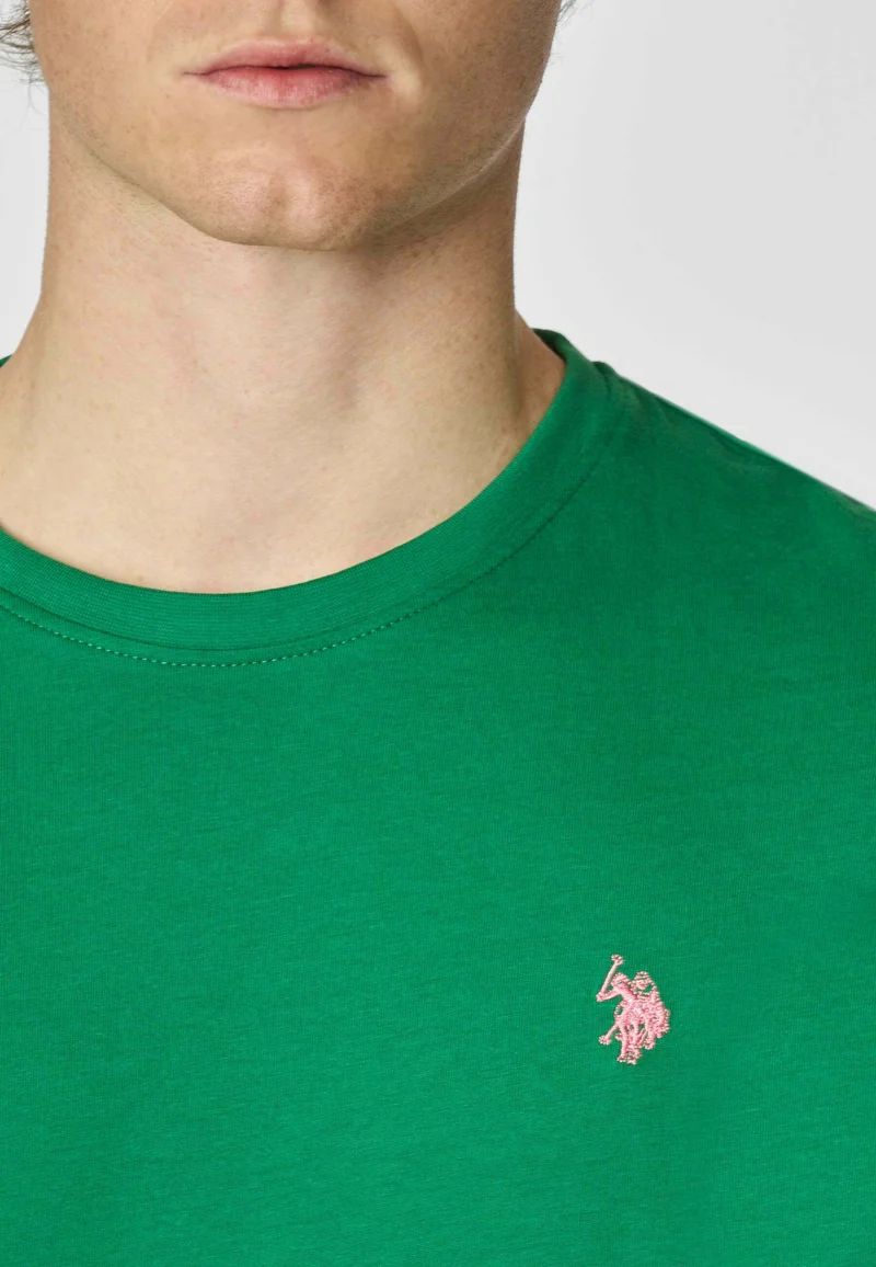 T-shirt U.S POLO ASSN Verde logo rosa 144