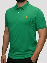 Polo U.S POLO ASSN VERDE LOGO ARANCIO