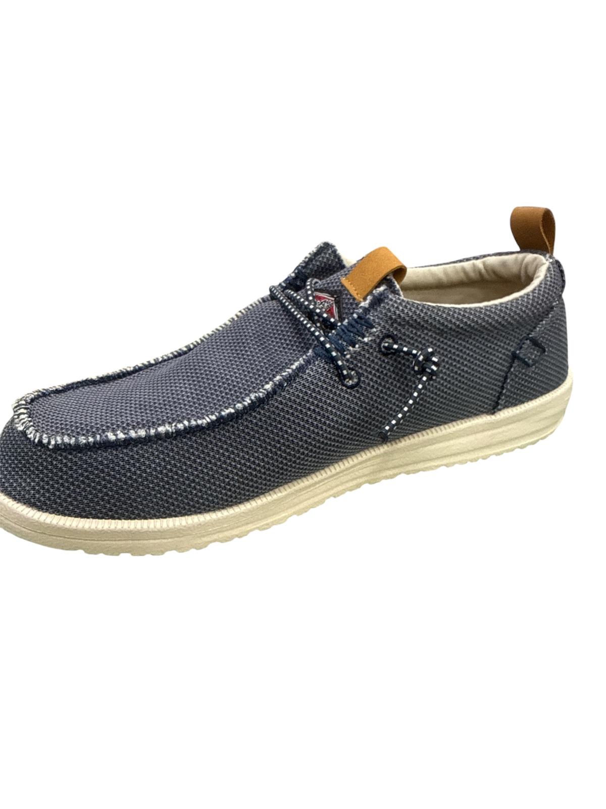 Mocassino BEAR in tela Blue