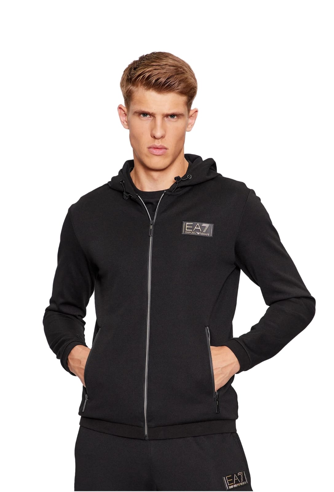 Tuta Emporio Armani in tessuto tecnico  logo Oro