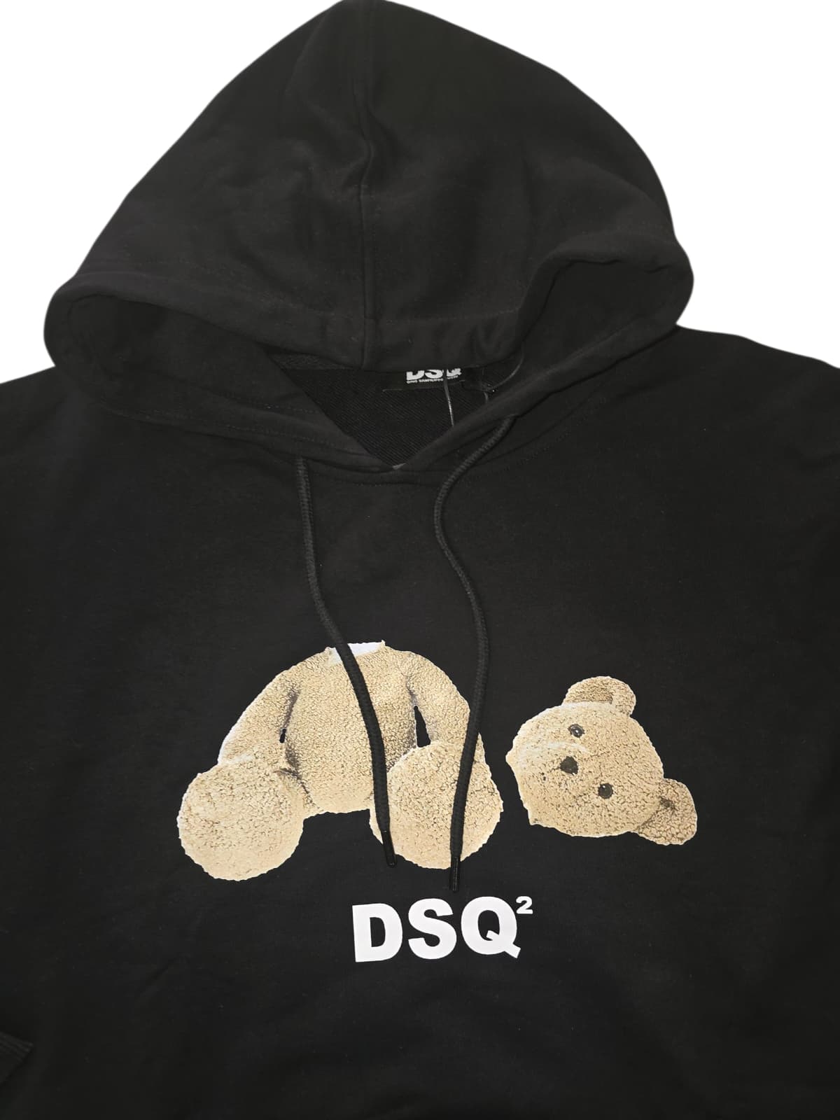 FELPA DSQ2 con cappuccio e orsetto in stampa