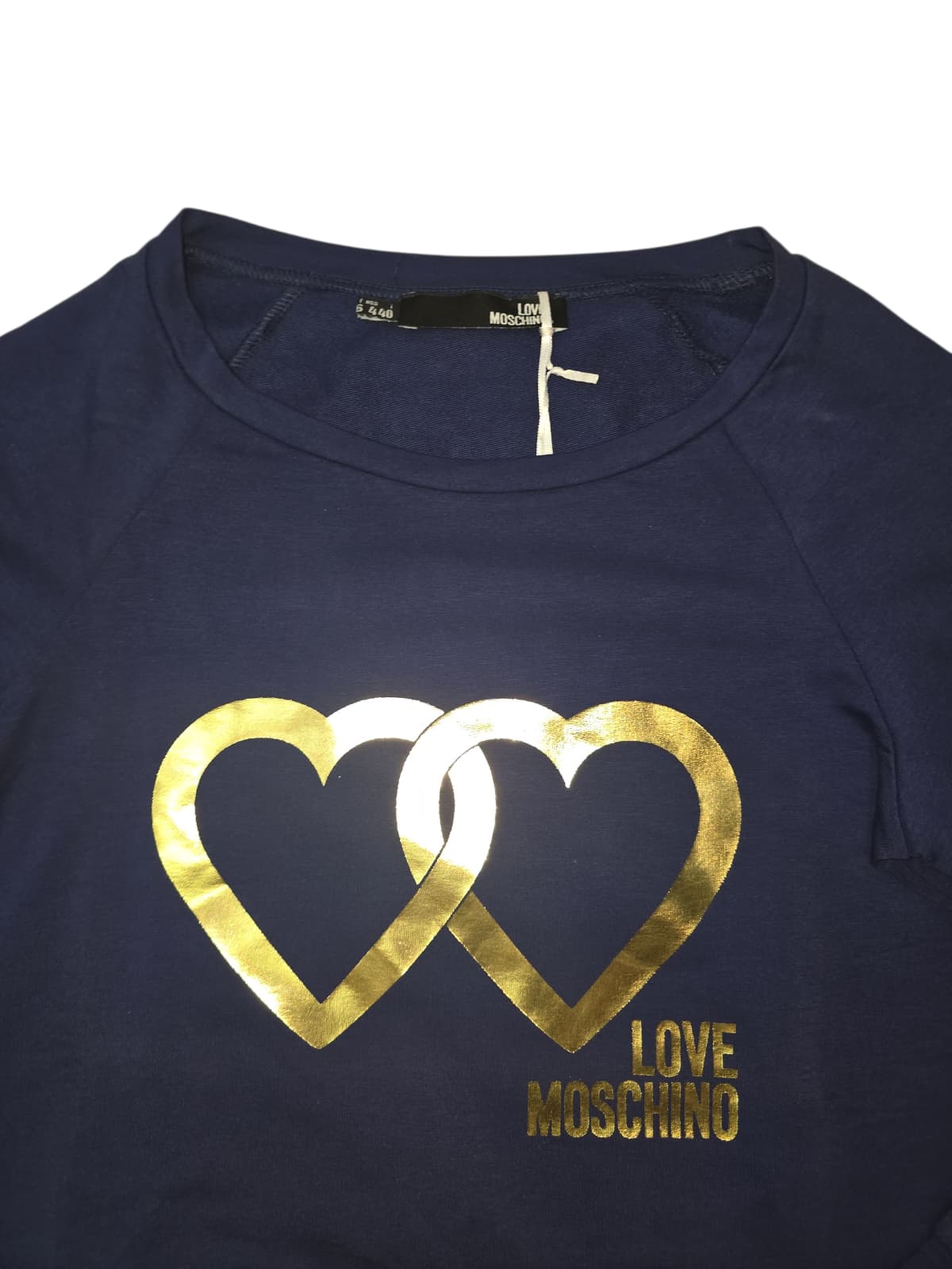 Felpa Moschino In cotone garzato in maxi logo oro