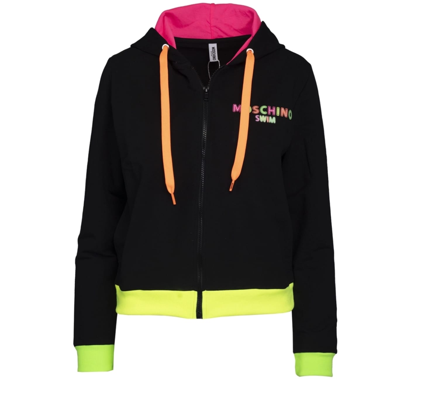 Felpa Moshino in cotone garzato con zip