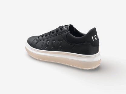 Sneakers ICON Uomo con logo a rilievo ecopelle