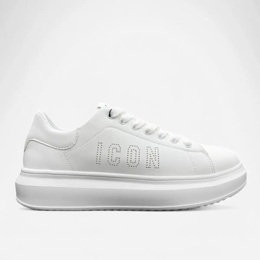 Sneakers ICON Uomo total White con logo puntinato