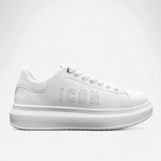 Sneakers ICON Uomo total White con logo puntinato