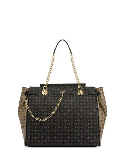 Borsa Pollini con doppia tracolla bicolore