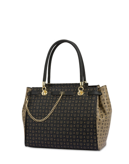 Borsa Pollini con doppia tracolla bicolore