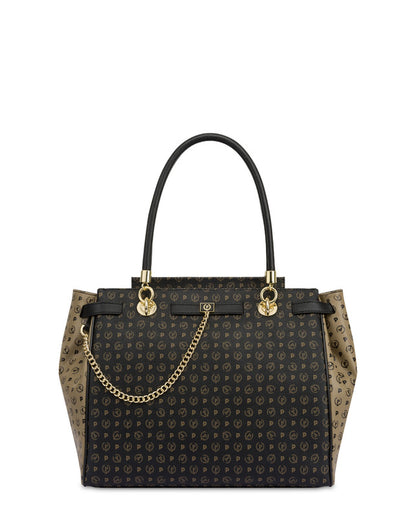 Borsa Pollini con doppia tracolla bicolore