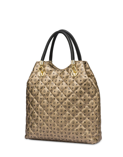 Borsa POLLINI Doppio  manico Heritage Oro nero