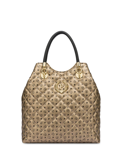 Borsa POLLINI Doppio  manico Heritage Oro nero