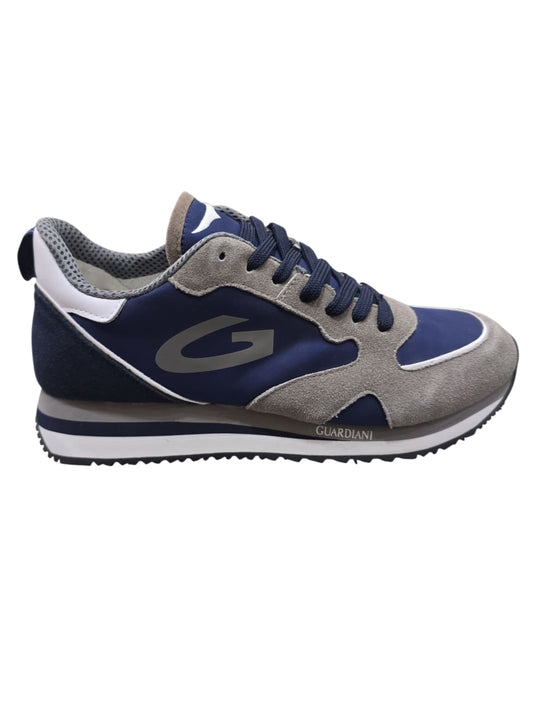 Sneaker GUARDIANI Uomo in camoschio e tessuto