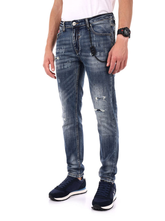 Jeans ICON Uomo Logo laserizato