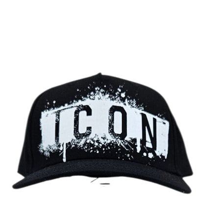 Cappello ICON effetto colatura nero