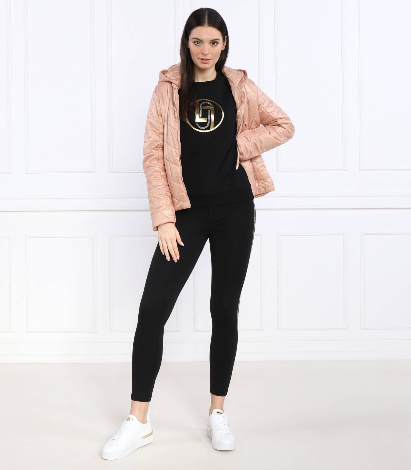 Felpa Liu JO in cotone con stras 2 colori