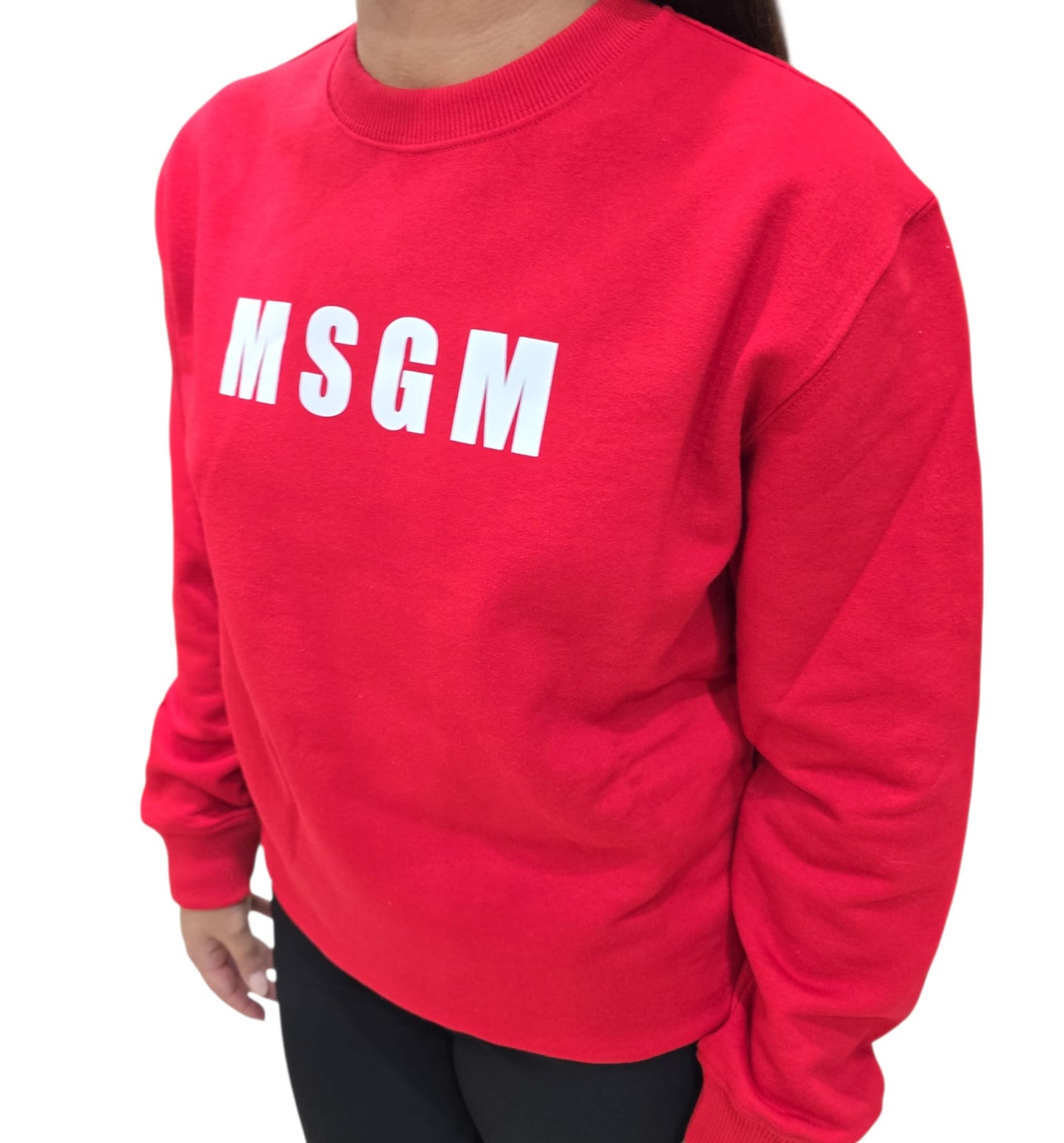 Felpa MSGM in cotone Rossa