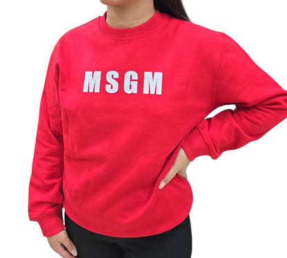 Felpa MSGM in cotone Rossa
