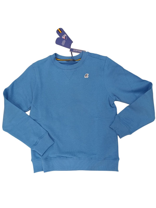 Felpa K-Way girocollo azzurra