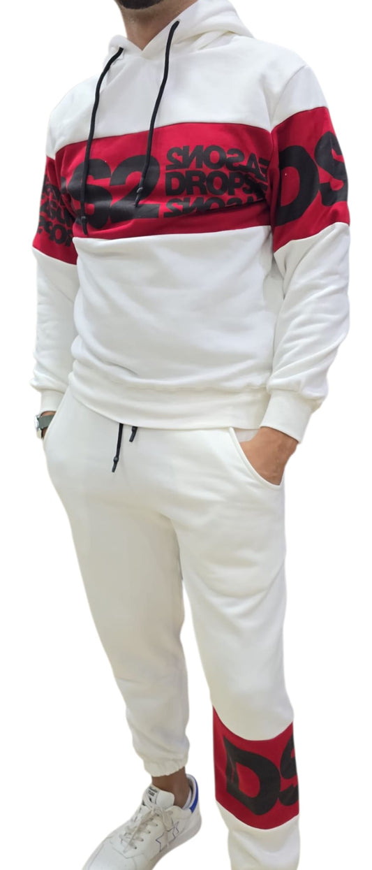 Tuta DROP SEASON2 Tricolore bianca rossa nera