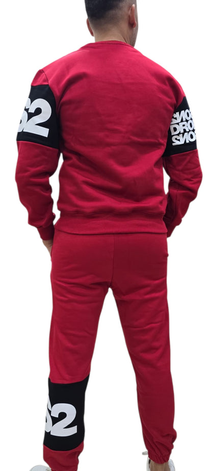 Tuta DROP SEASON2 a girocollo Rossa nera bianca