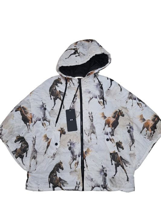 Piumini F**K modello  pipistrello  bianco fantasy