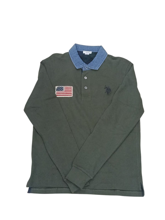 Polo manica lunga US POLO colletto in jeans
