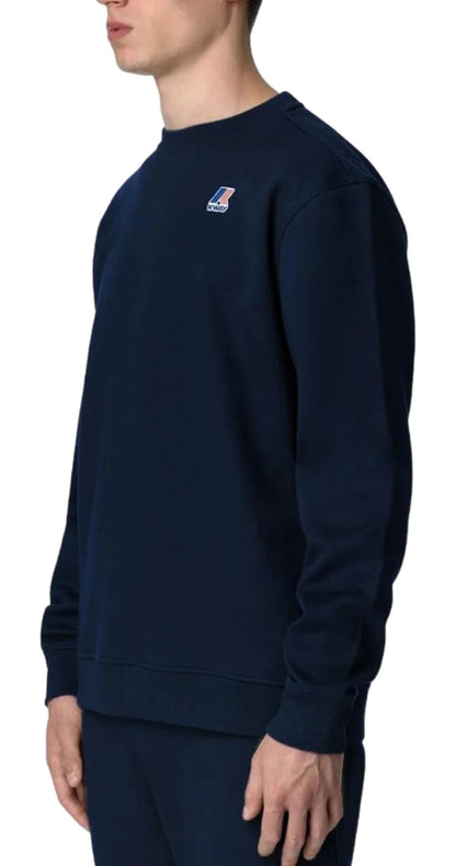 Felpa K-Way girocollo blu scuro