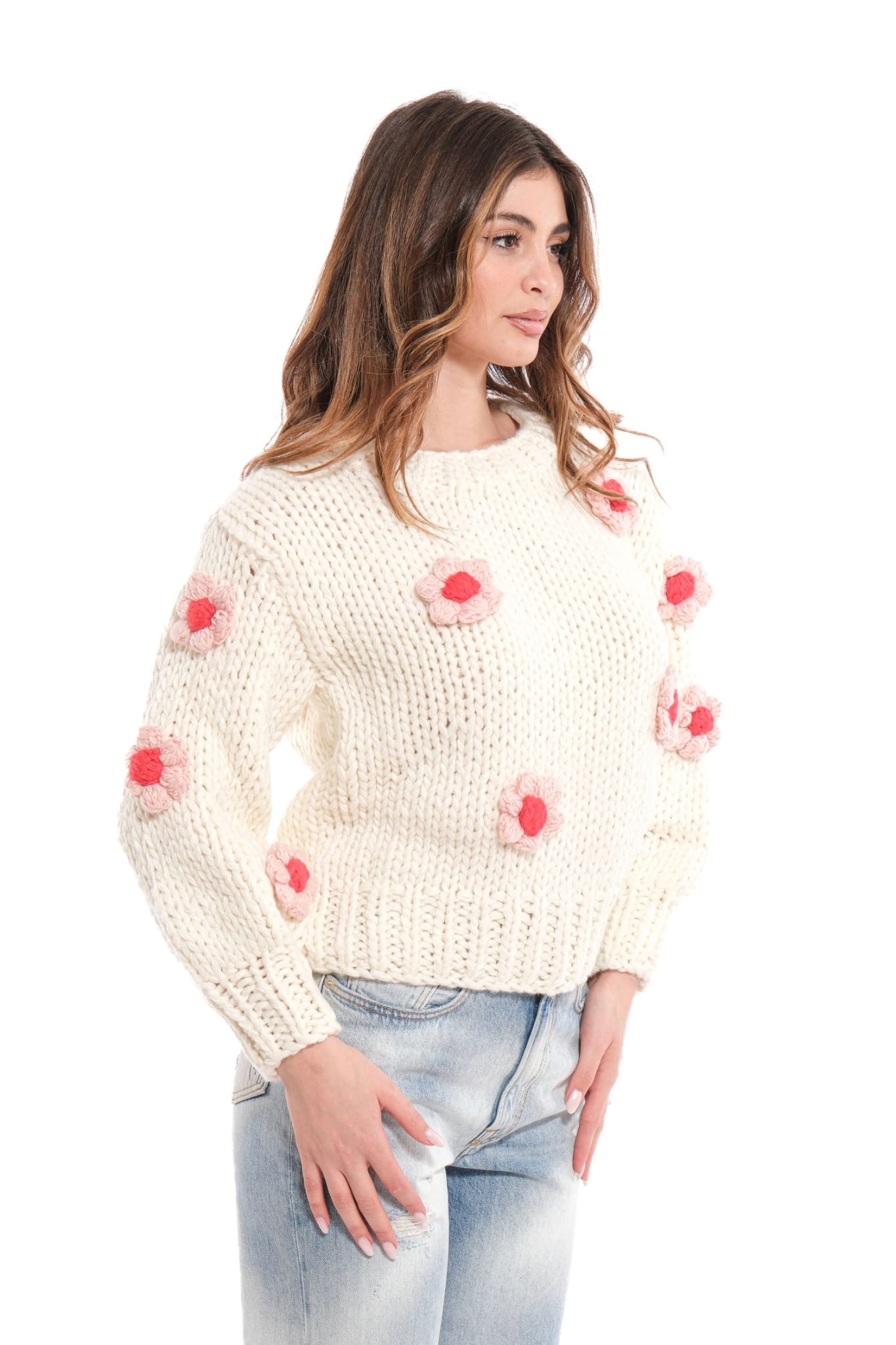 Maglione VICOLO ricamato con fiori