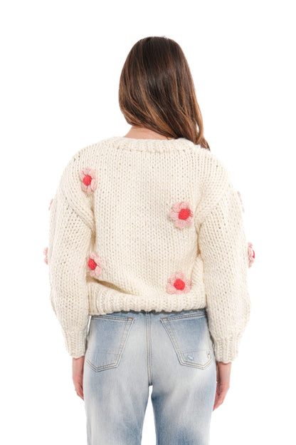Maglione VICOLO ricamato con fiori
