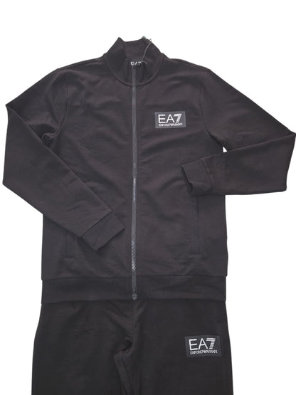 Tuta Emporio Armani nera logo lato cuore EA7