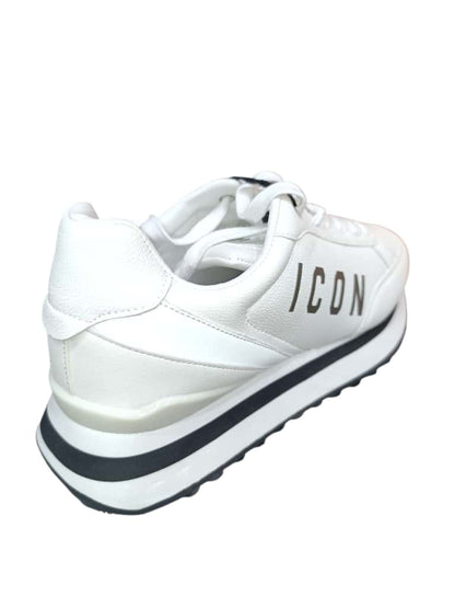 Sneakers ICON in ecopelle con maxi logo laterale