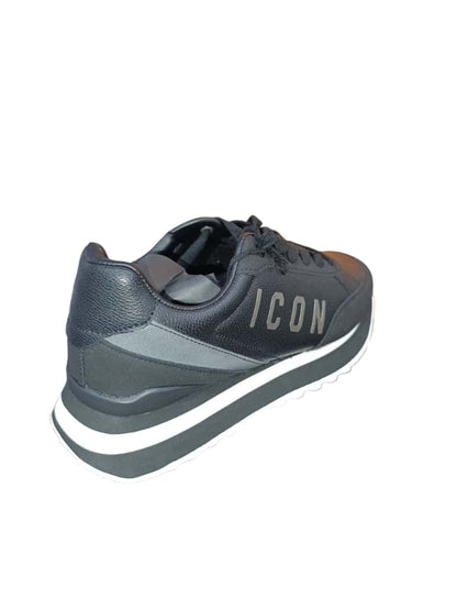 Sneakers ICON in ecopelle con maxi logo laterale