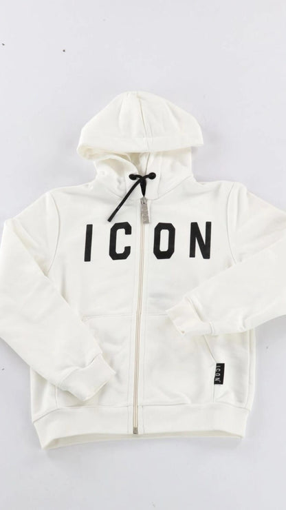 Felpa ICON con cappuccio e zip