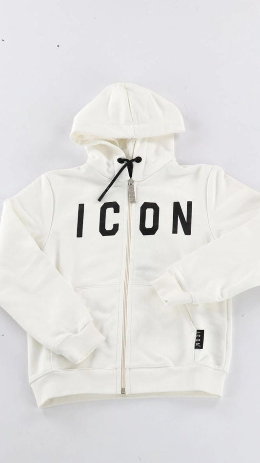 Felpa ICON con cappuccio e zip