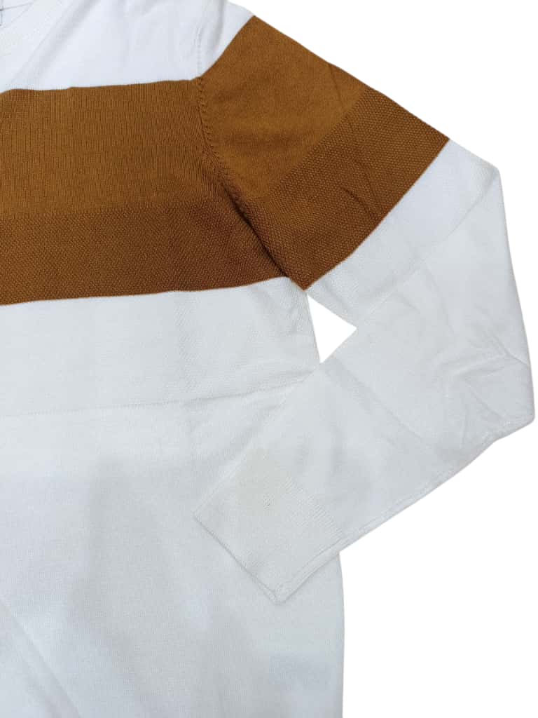 Maglioncino OVER/D  con maxi fascia bicolore