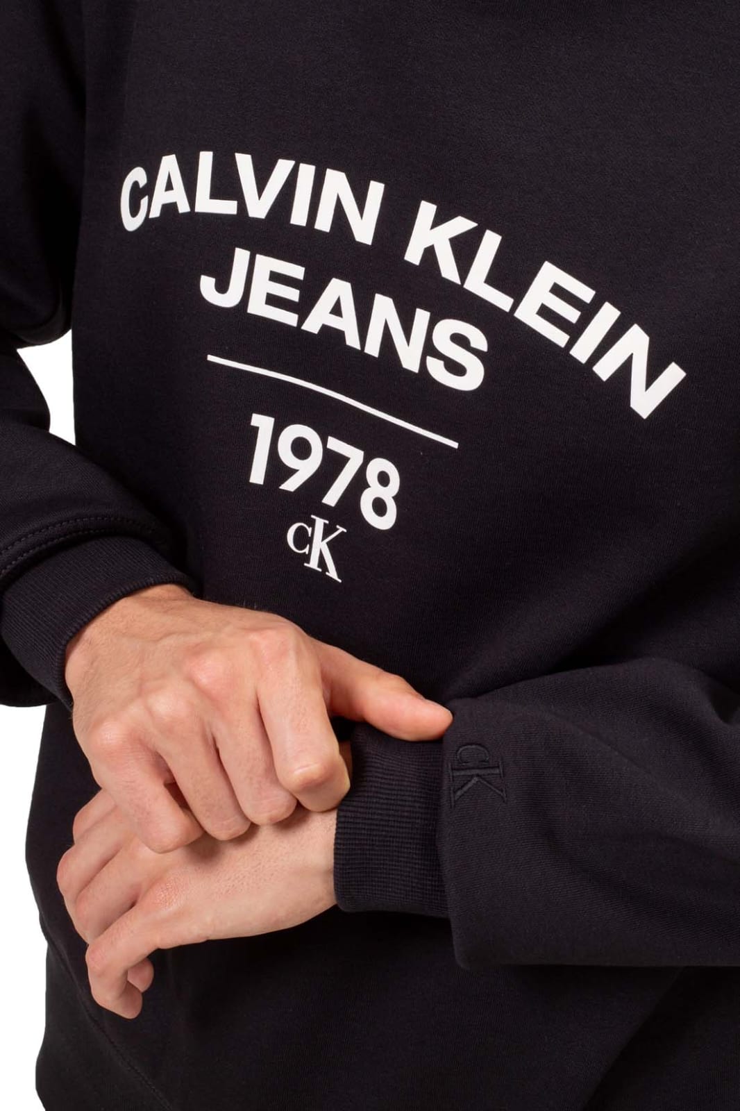 Felpa Calvin Klein  garzata in maxi logo