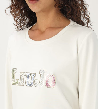 Felpa  Liu JO garzata in strass