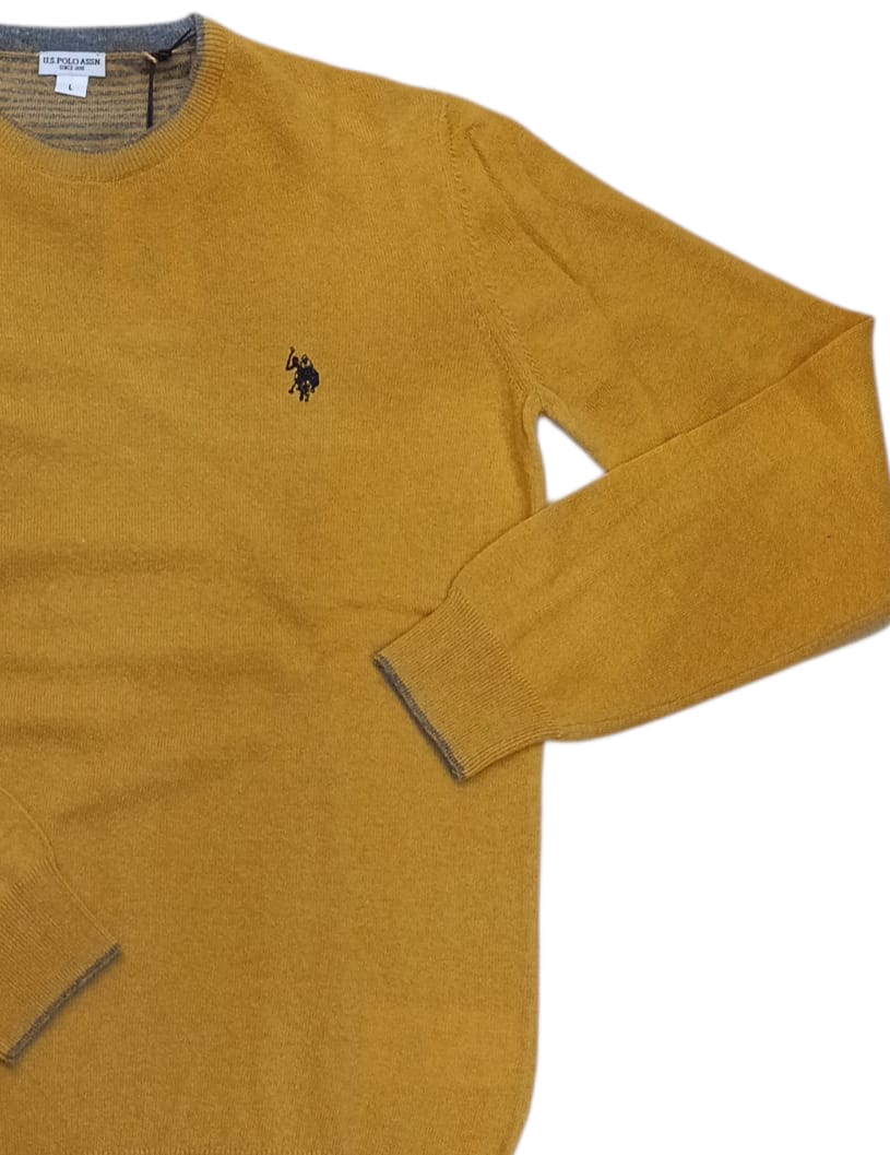 Maglione US POLO ASSN con dettagli sul grigio