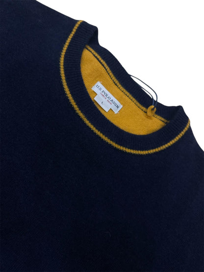 Maglione US POLO ASSN con dettagli in giallo
