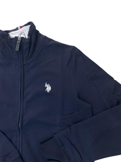 Felpa US POLO ASSN con zip e logo ricamato