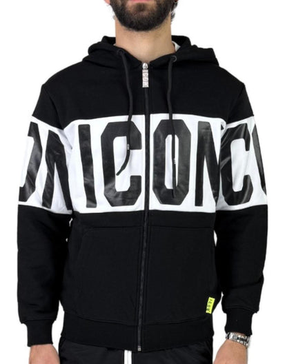 Felpa Icon garzata con zip in maxi Logo